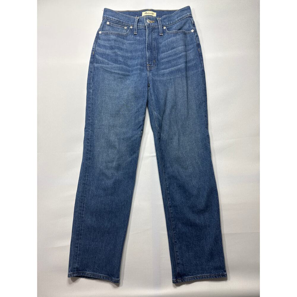 Madewell Straight Leg Jeans in Medium Blue Wash
